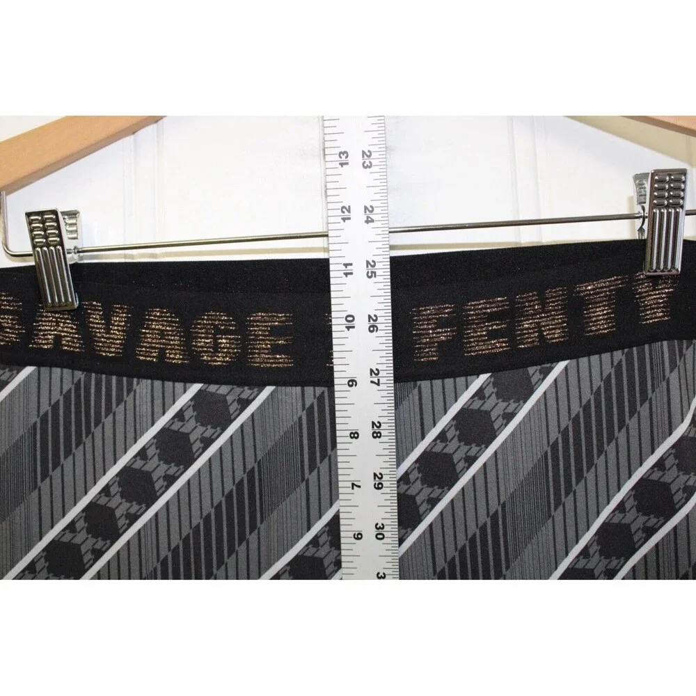 Savage X Fenty Leggings Gray Stripe Forever Savage Jersey Knit Ankle Size Medium